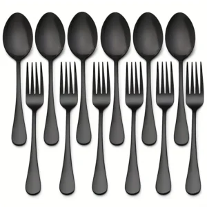 12pcs Forks And Spoons Silverware Set